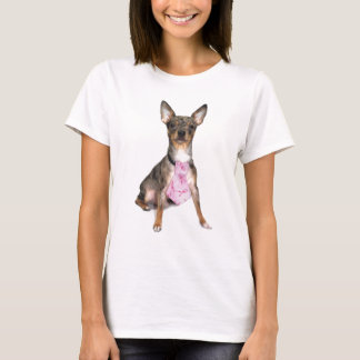 Borstkanker Bewustheid Manny the Merle Chihuahua T-shirt