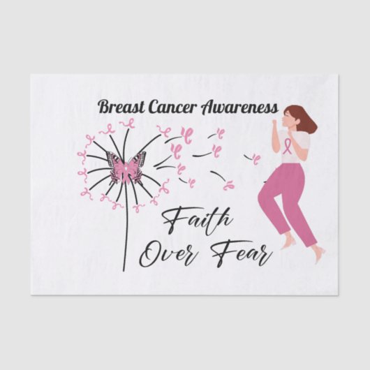 Borstkanker Bewustheid Vertrouwen over angst Tissuepapier (Voorkant)