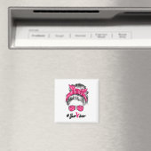 Borstkanker - Bewustmager Believe Messy Bun Magneet (Insitu (Vaatwasser))