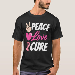 Borstkanker Bewustmaking Costume Pink Peace Cure F T-shirt
