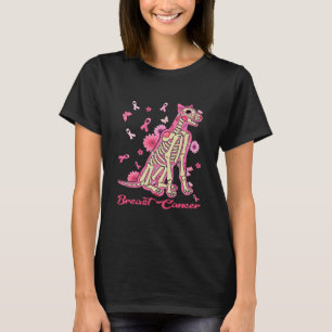 Borstkanker Bewustmaking Doberman Sugar Skull T-shirt