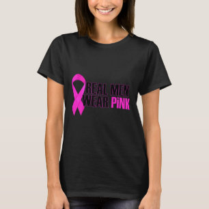 Borstkanker Bewustmaking Echte Mannen Draag Roze T-shirt