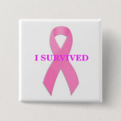 Borstkanker Bewustmaking I Overlevende Button (Voorkant)
