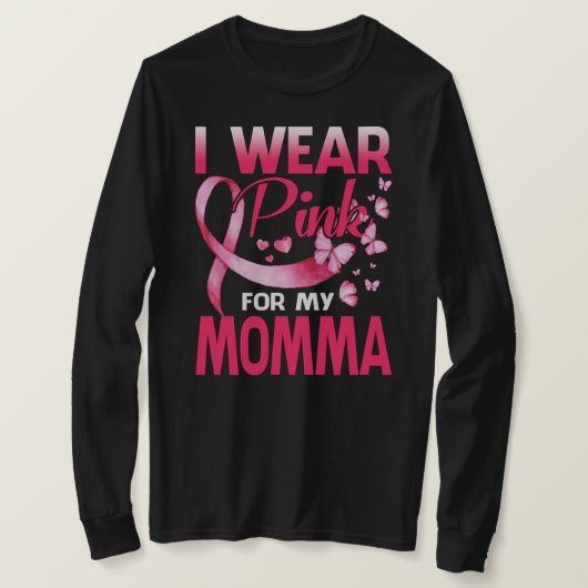 Borstkanker Bewustmaking ik roze voor mijn MOMM T-shirt (Design voorkant)