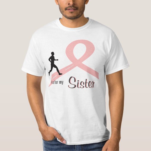 Borstkanker Bewustmaking Mannelijke Runner Shirt (Voorkant)