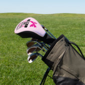 Borstkanker Bewustmaking met roze lint-Butterfly Golfheadcover (Insitu)