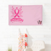 Borstkanker Bewustmaking met roze lint Spandoek (Insitu)