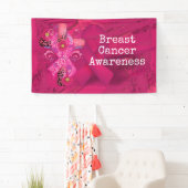 Borstkanker Bewustmaking met roze lint Spandoek (Insitu)