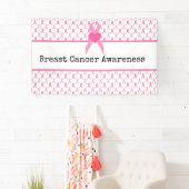 Borstkanker Bewustmaking met roze lint Spandoek (Insitu)