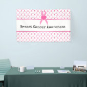Borstkanker Bewustmaking met roze lint Spandoek (Beurs)