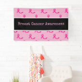 Borstkanker Bewustmaking met roze lint Spandoek (Insitu)
