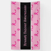 Borstkanker Bewustmaking met roze lint Spandoek (Verticaal)