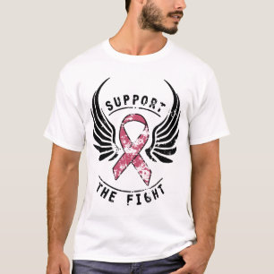 Borstkanker - Bewustmaking ondersteunt de gevechts T-shirt