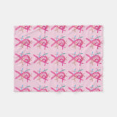 Borstkanker Bewustmaking Ribbons Fleece Blankets Deken (Voorkant (Horizontaal))