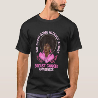 Borstkanker Bewustmaking Roze Afrikaanse Amerikaan T-shirt