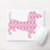 Borstkanker Bewustmaking Roze Dachshund Muismat (Met muis)