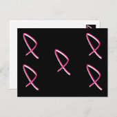 Borstkanker Bewustmaking Roze lint Briefkaart (Voorkant / Achterkant)