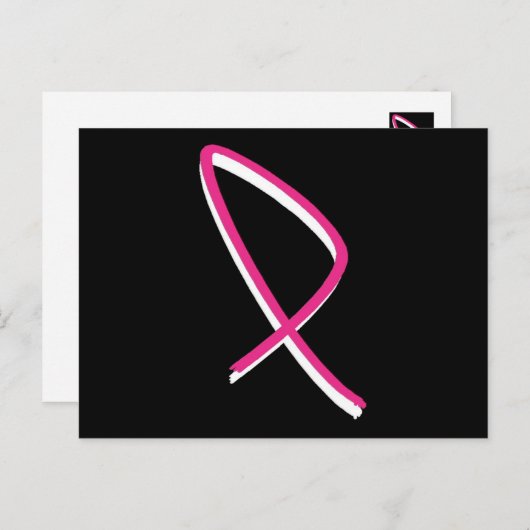 Borstkanker Bewustmaking Roze lint Briefkaart (Voorkant / Achterkant)