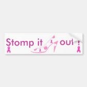 Borstkanker Bewustmaking Roze lint Bumpersticker (Voorkant)