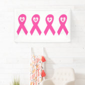 Borstkanker Bewustmaking Roze lint HOPE Spandoek (Insitu)