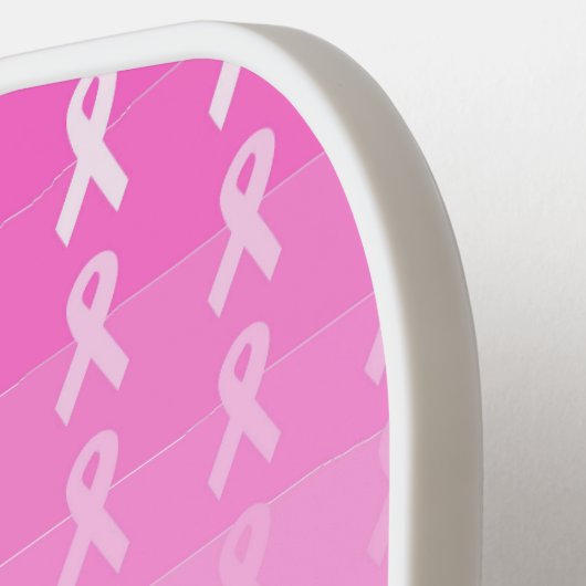 Borstkanker Bewustmaking Roze lint Pickleball Paddle (Links Detail)