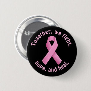 Borstkanker Bewustmaking Roze lint Ronde Button 5,7 Cm