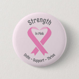 Borstkanker Bewustmaking Roze lint Ronde Button 5,7 Cm