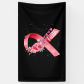 Borstkanker Bewustmaking Roze lint Spandoek (Verticaal)