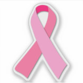 Borstkanker Bewustmaking Roze lint Sticker (Voorkant)