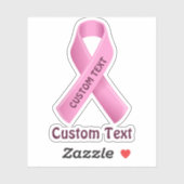 Borstkanker Bewustmaking Roze lint Sticker (Vel)