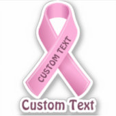 Borstkanker Bewustmaking Roze lint Sticker (Voorkant)