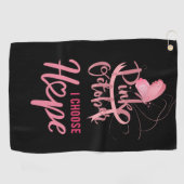 Borstkanker Bewustmaking Roze Oktoberhoop Golfhanddoek (Horizontaal)