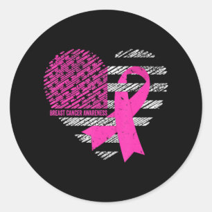 Borstkanker Bewustmaking Roze Ribbon Amerikaanse v Ronde Sticker