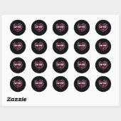 Borstkanker Bewustmaking Roze Ribbon Heart Survivo Ronde Sticker (Vel)