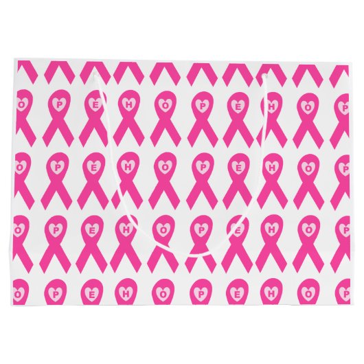 Borstkanker Bewustmaking Roze Ribbon HOPE populair Groot Cadeauzakje (Achterkant)