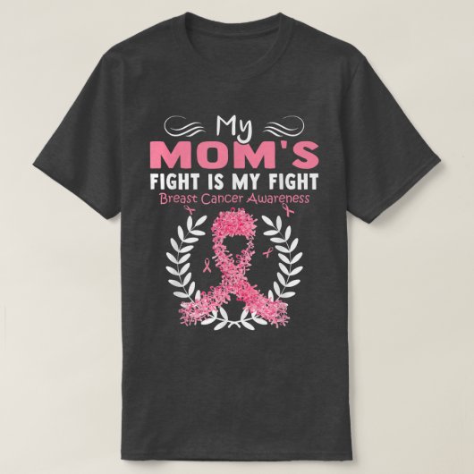 Borstkanker Bewustmaking Roze Ribbon Mam Dochter W T-shirt (Design voorkant)