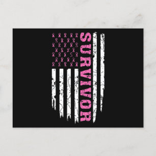Borstkanker Bewustmaking Roze Ribbon Survivor Amer Briefkaart
