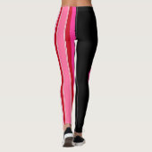 Borstkanker Bewustmaking Roze strepe lint Leggings (Achterkant)