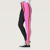 Borstkanker Bewustmaking Roze strepe lint Leggings (Links)