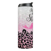 Borstkanker Bewustmaking Thermal Tumbler Thermosbeker (Gedraaid links)