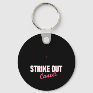 Borstkanker - Bewustmaking voor Bowling Strike Out Sleutelhanger