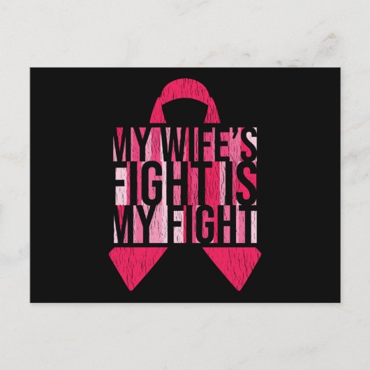 Borstkanker Bewustmaking vrouw en man die bij bors Briefkaart (Voorkant)