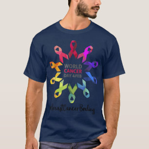 Borstkanker Bewustmaking World Cancer Day Breast C T-shirt