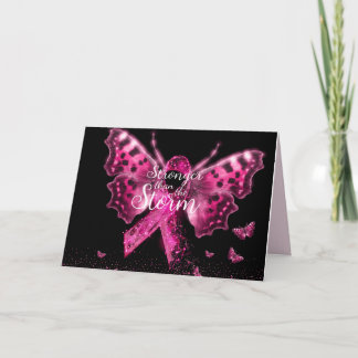 Borstkanker - Bewustmakings Butterfly Quote Kaart