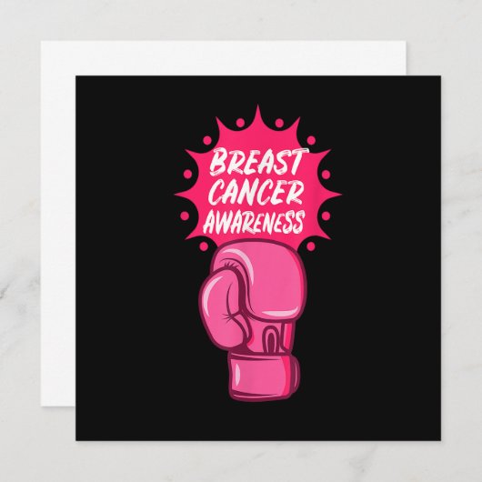 Borstkanker Bewustmakingsboxe Glove Support Survi Kaart (Voorkant / Achterkant)