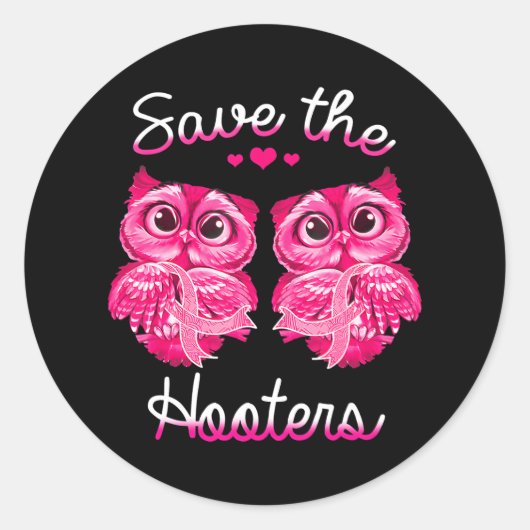 Borstkanker Bewustmakingscampagne Opslaan van de k Ronde Sticker (Voorkant)