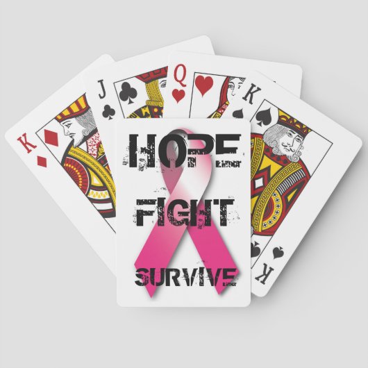 Borstkanker - Bewustmakingskaarten Pokerkaarten (Achterkant)