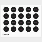 Borstkanker Bewustmakingsmaand Roze lint Heartbea Ronde Sticker (Vel)