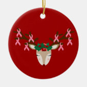 Borstkanker Bewustmakingsornament Keramisch Ornament (Voorkant)