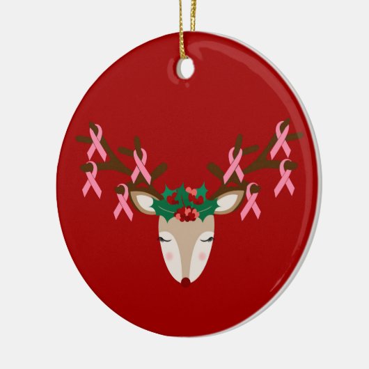 Borstkanker Bewustmakingsornament Keramisch Ornament (Links)